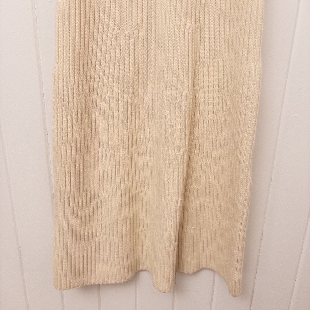 MARA HOFFMAN Samira Wrap-effect Ribbed Organic Cotton-blend Midi Dress Cream Siz - Picture 5 of 12